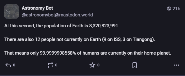 Number of people on Earth