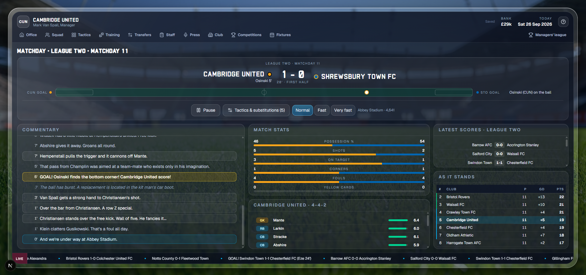 Match in progress