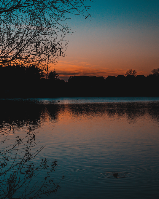 A peaceful sunset over Astbury Mere